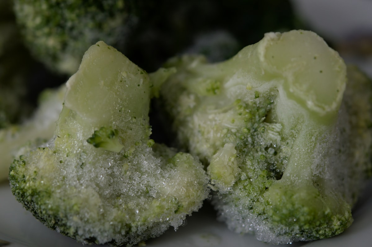 Frozen vegetable medley on a plate